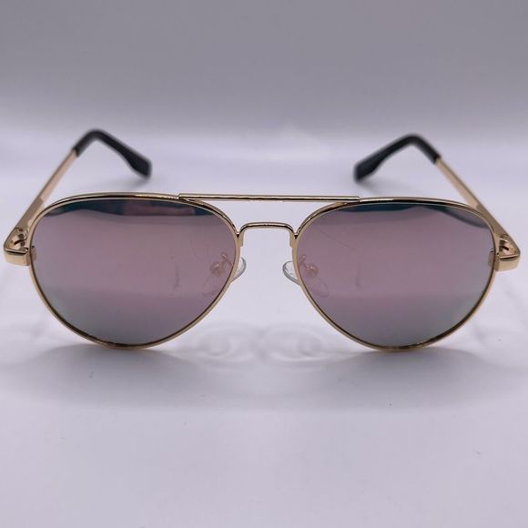 Gold Aviators with Mirrored Polarized Lenses - Picture 2 of 9